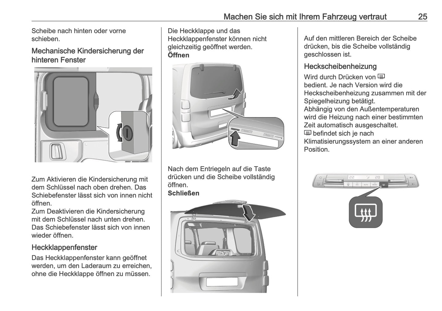 2025-2026 Opel Zafira Life Owner's Manual | German