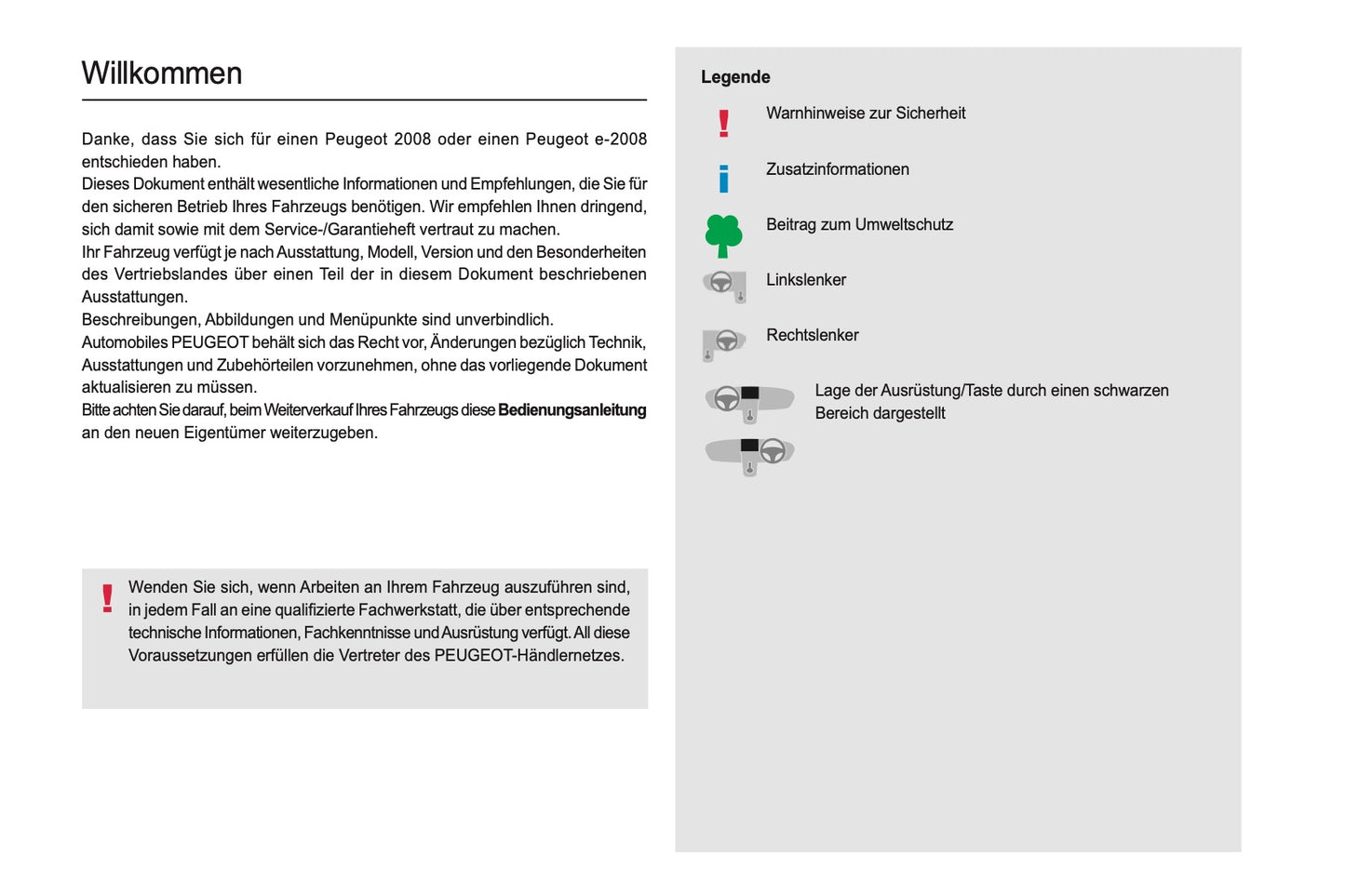 2023-2025 Peugeot 2008/e-2008 Owner's Manual | German