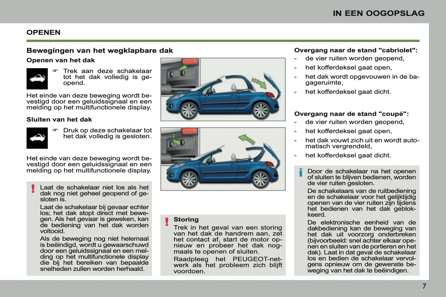 2011-2013 Peugeot 207 CC Owner's Manual | Dutch