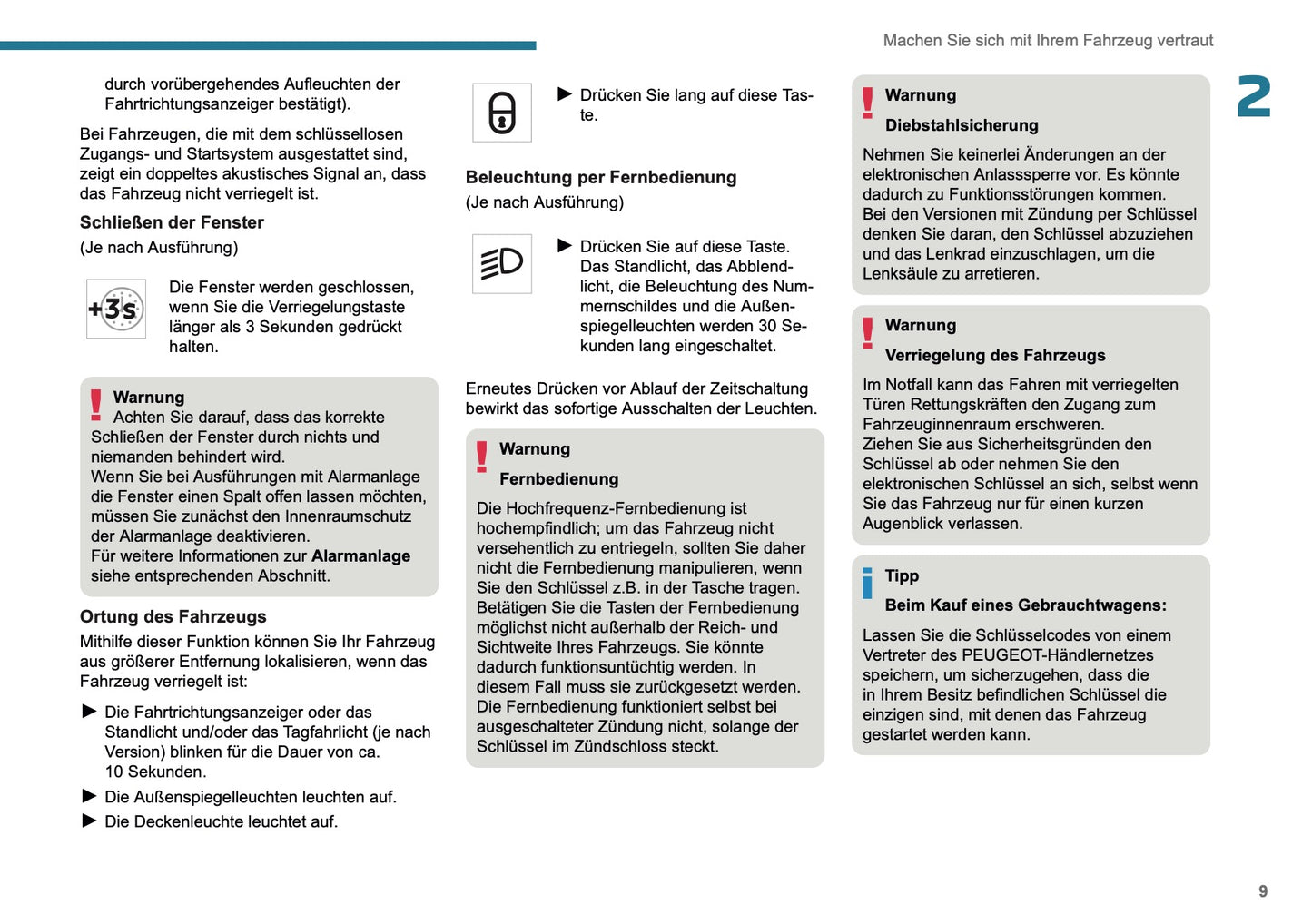 2025 Peugeot 208/e-208 Owner's Manual | German