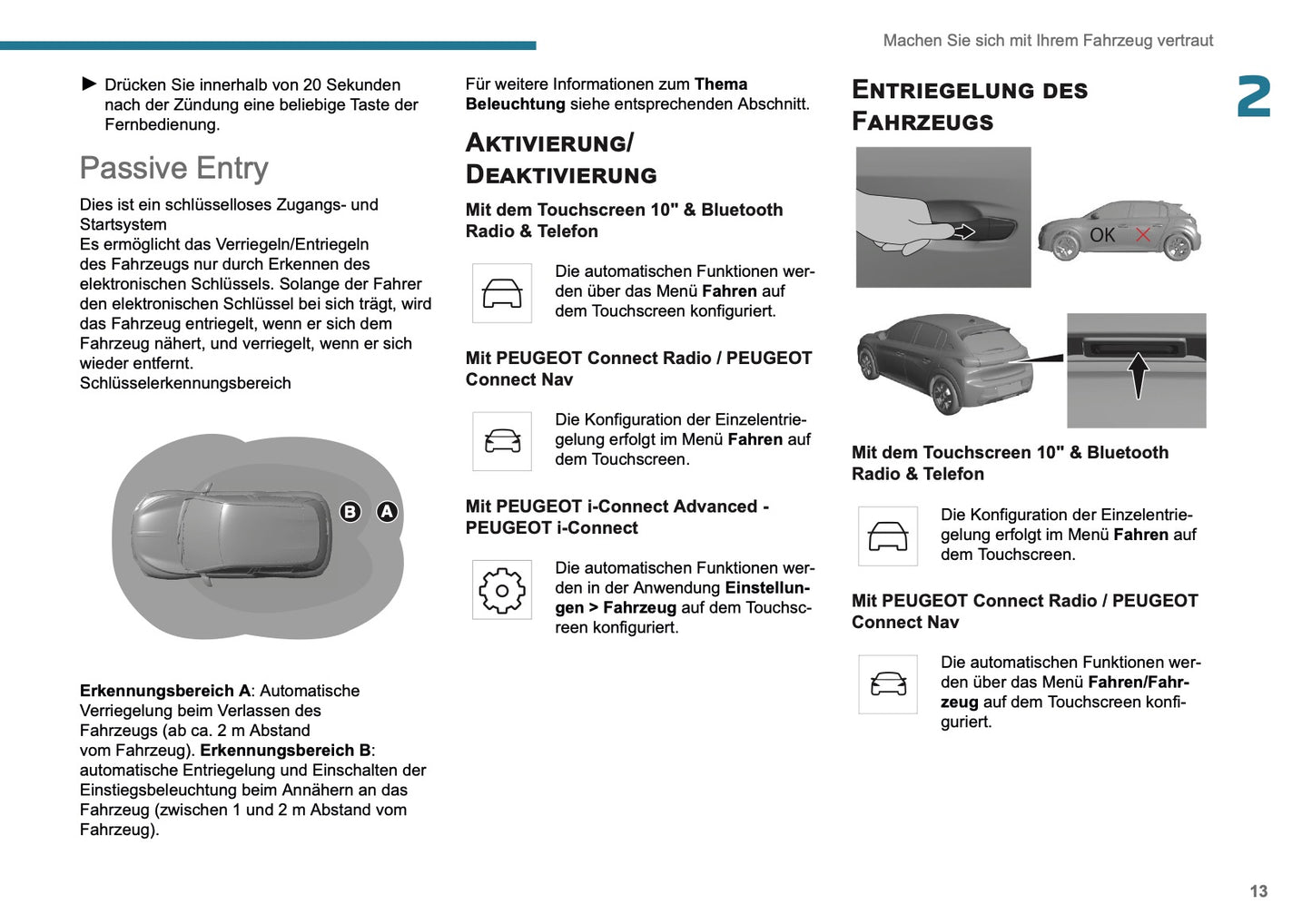 2025 Peugeot 208/e-208 Owner's Manual | German
