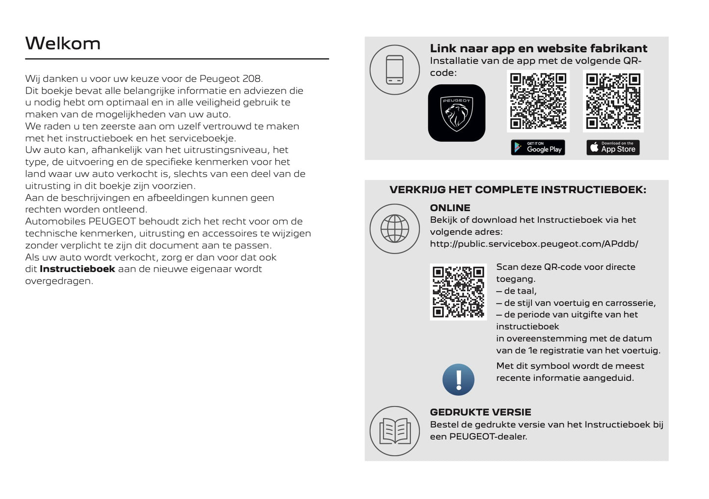 2025 Peugeot 208/e-208 Owner's Manual | Dutch