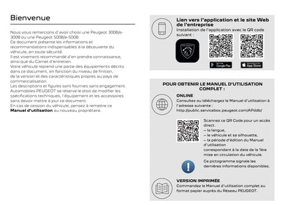 2025-2026 Peugeot 3008/5008 Owner's Manual | French