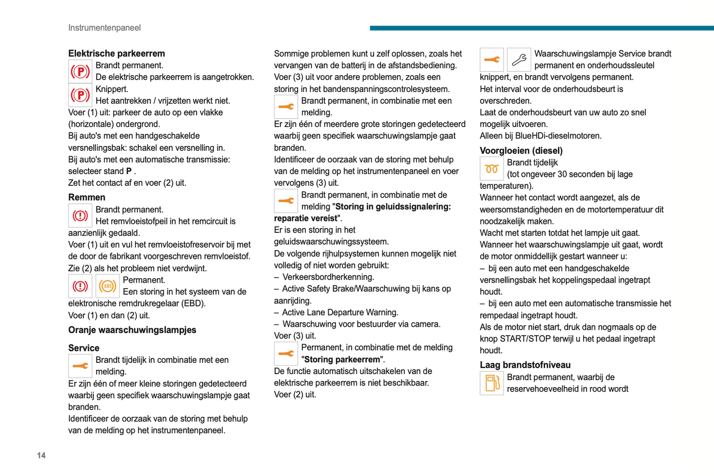 2023-2024 Peugeot 3008/5008 Owner's Manual | Dutch