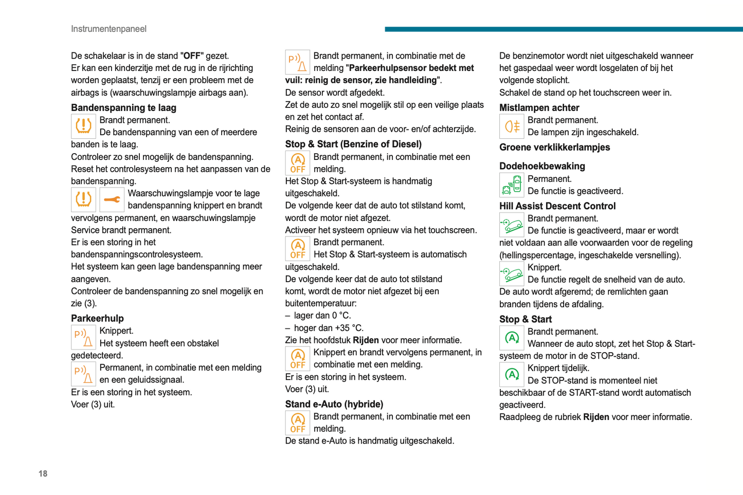 2023-2024 Peugeot 3008/5008 Owner's Manual | Dutch