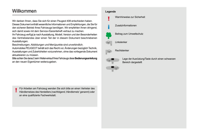 2024 Peugeot 408 Owner's Manual | German