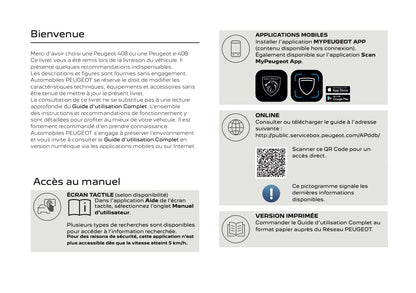 2024-2026 Peugeot 408/e-408 Owner's Manual | French