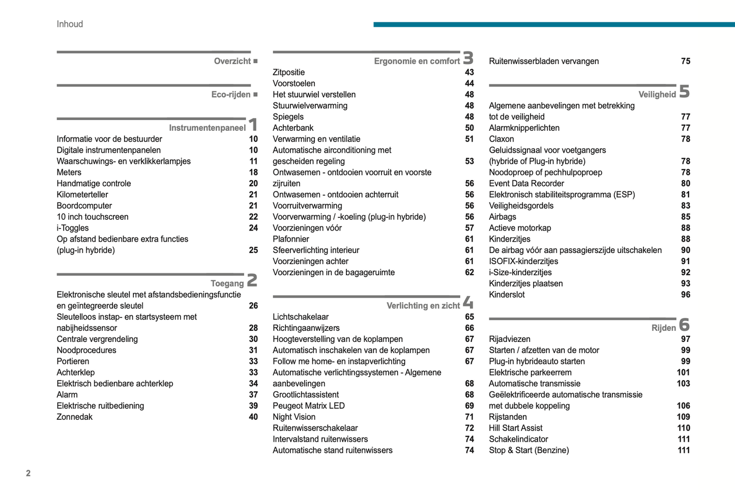 2024 Peugeot 408 Owner's Manual | Dutch