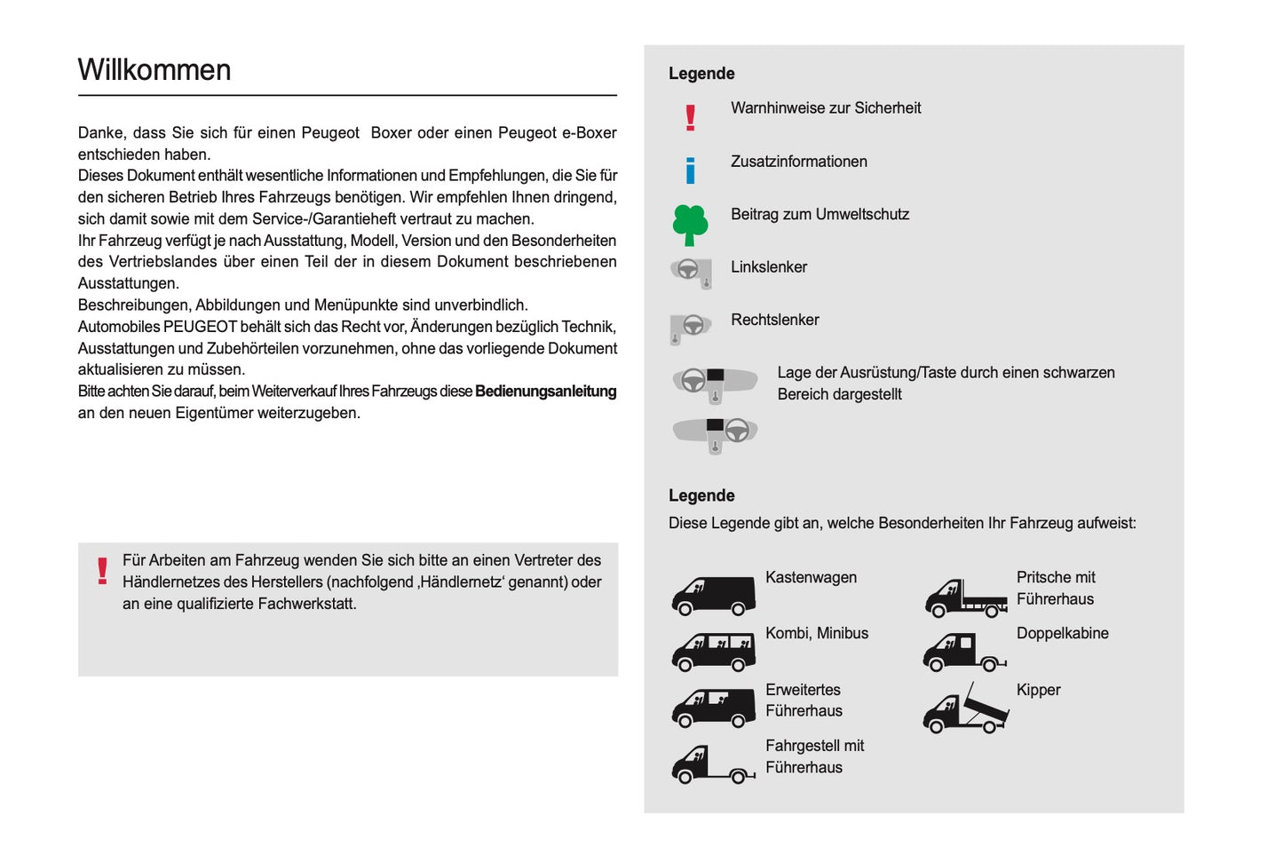 2021-2024 Peugeot Boxer Owner's Manual | German