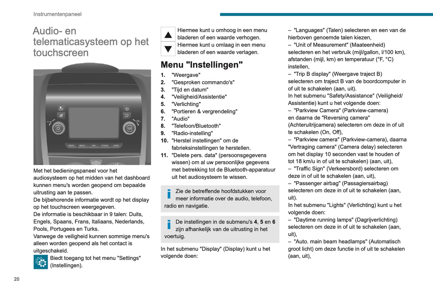 2019-2020 Peugeot Boxer Owner's Manual | Dutch