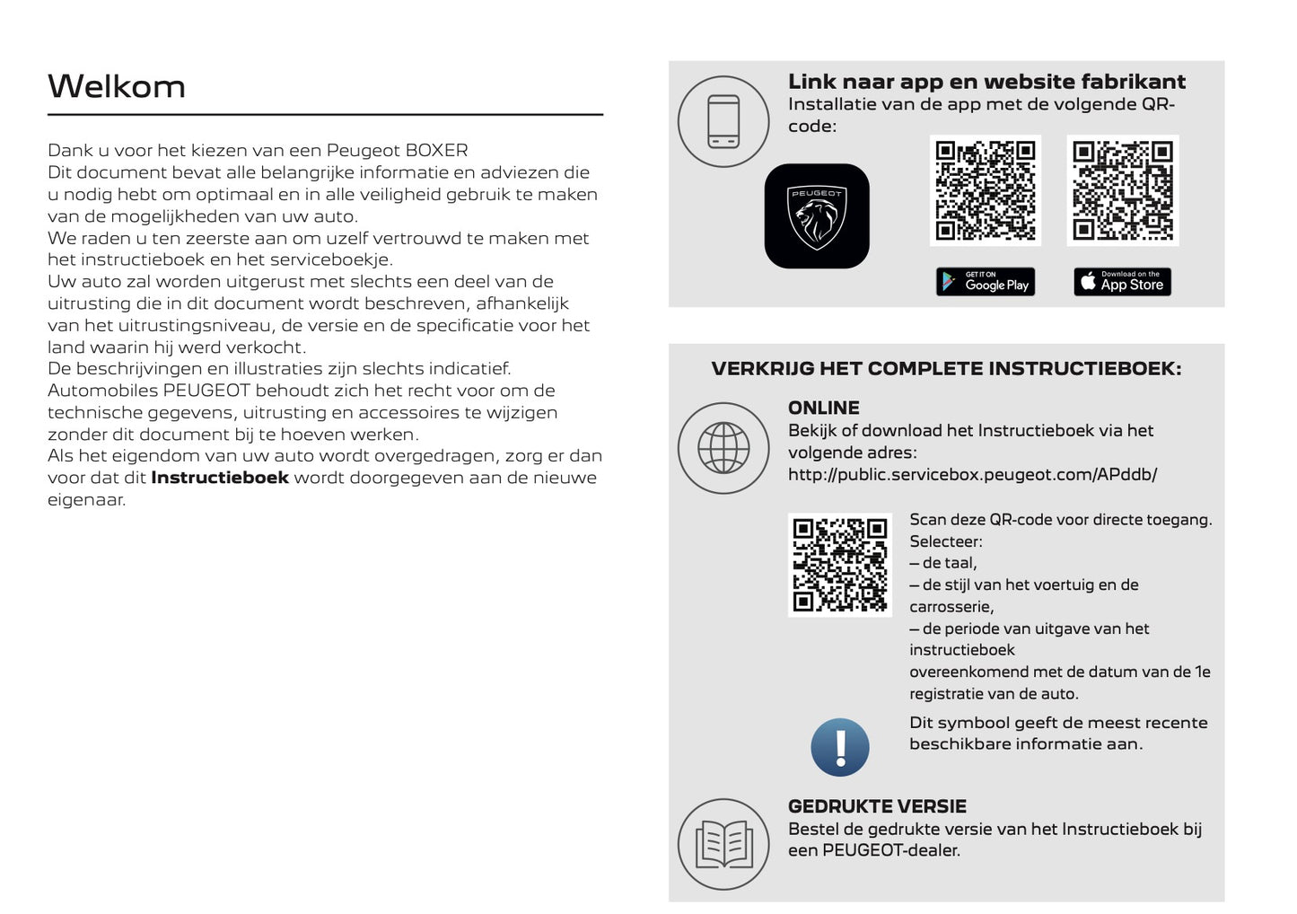 2025 Peugeot Boxer Gebruikershandleiding | Nederlands