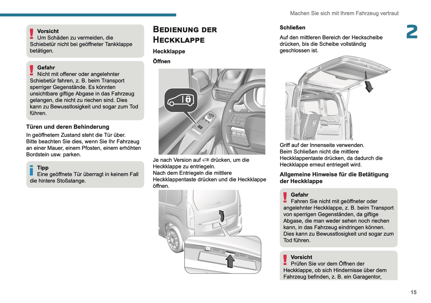 2025 Peugeot Rifter/Partner Owner's Manual | German