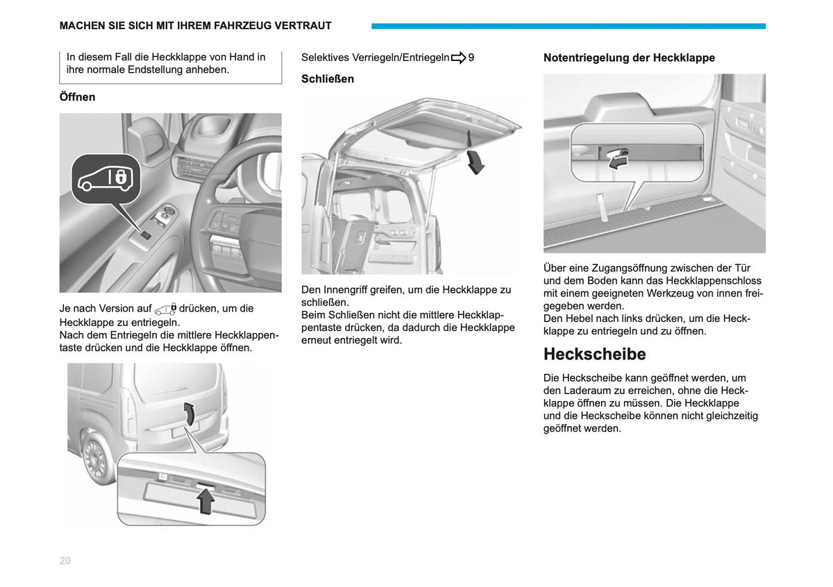 2026 Peugeot Rifter/Partner Bedienungsanleitung | Deutsch