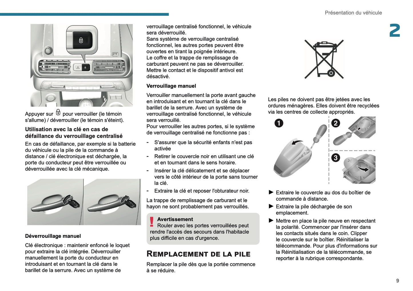2025 Peugeot Rifter/Partner Manuel du propriétaire | Français