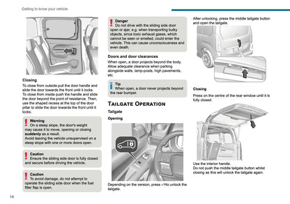 2025 Peugeot Rifter/Partner Owner's Manual | English