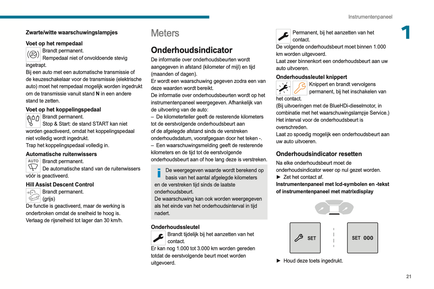 2021-2022 Peugeot Rifter/e-Rifter Partner/e-Partner Gebruikershandleiding | Nederlands