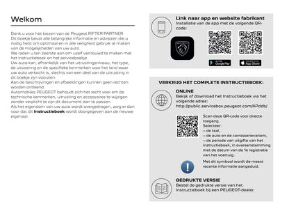 2025 Peugeot Rifter/Partner Owner's Manual | Dutch