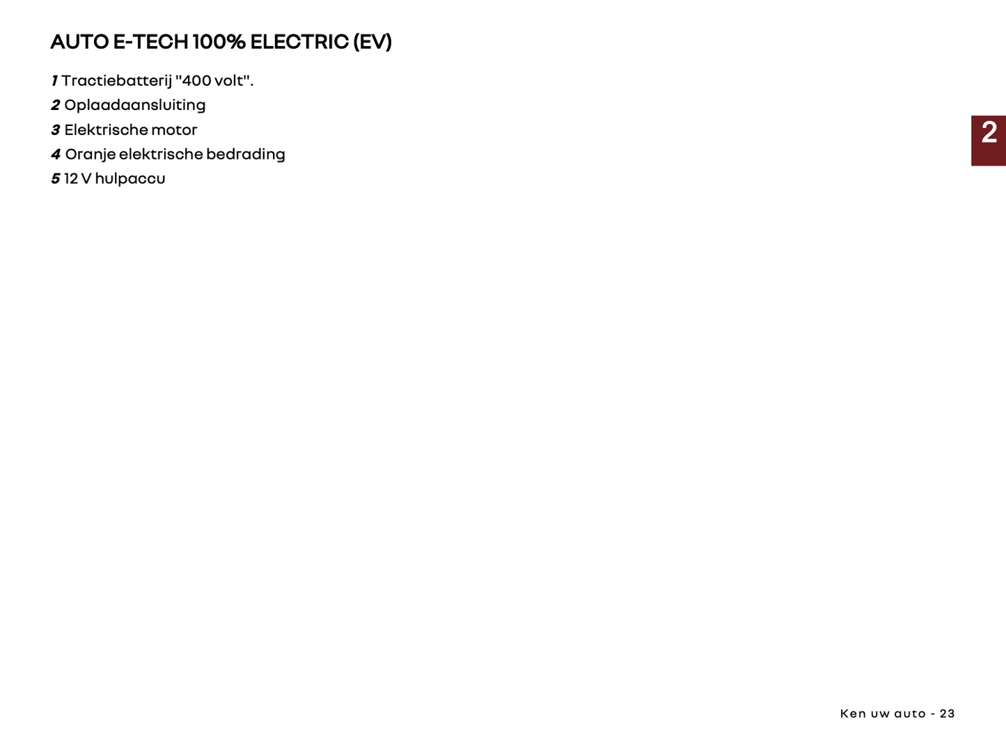 2024-2025 Renault 5 E-Tech Owner's Manual | Dutch