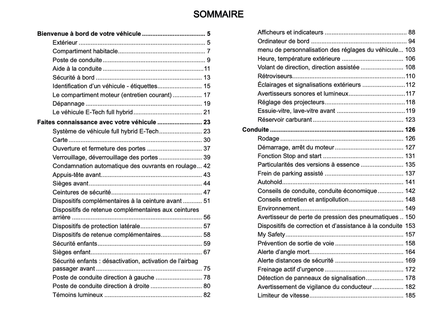 2024-2025 Renault Arkana Owner's Manual | French