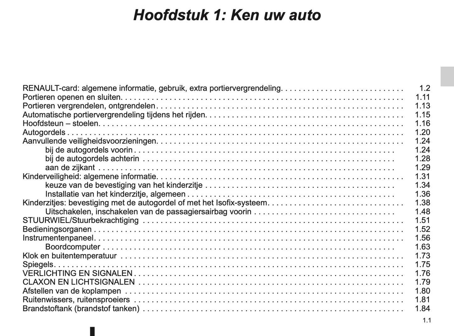 2015-2016 Renault Clio Owner's Manual | Dutch