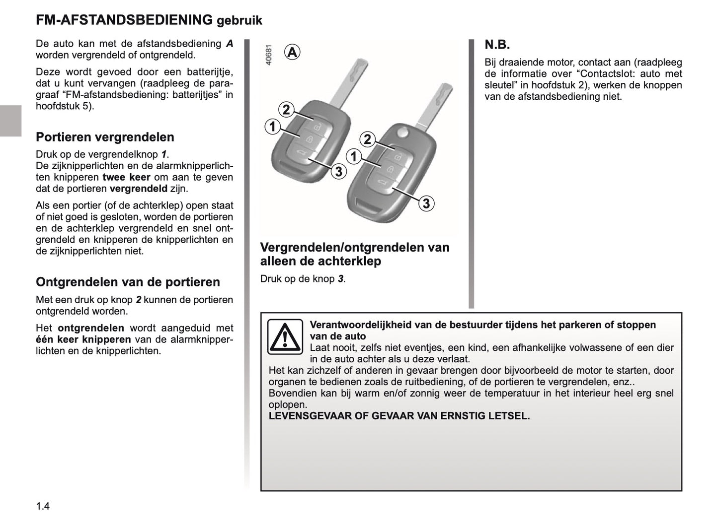 2018-2019 Renault Scenic/Grand Scenic Owner's Manual | Dutch