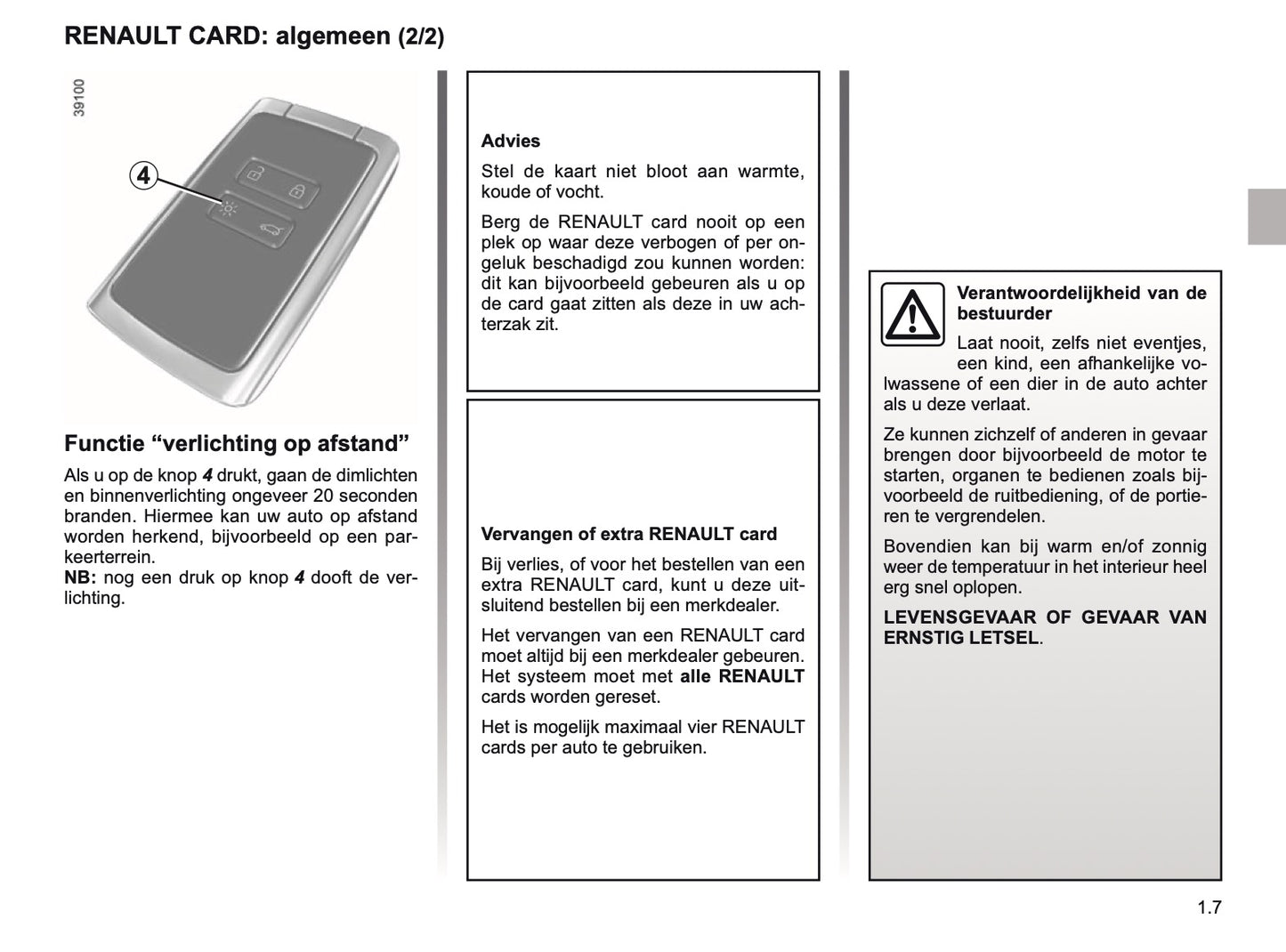 2018-2019 Renault Scenic/Grand Scenic Owner's Manual | Dutch