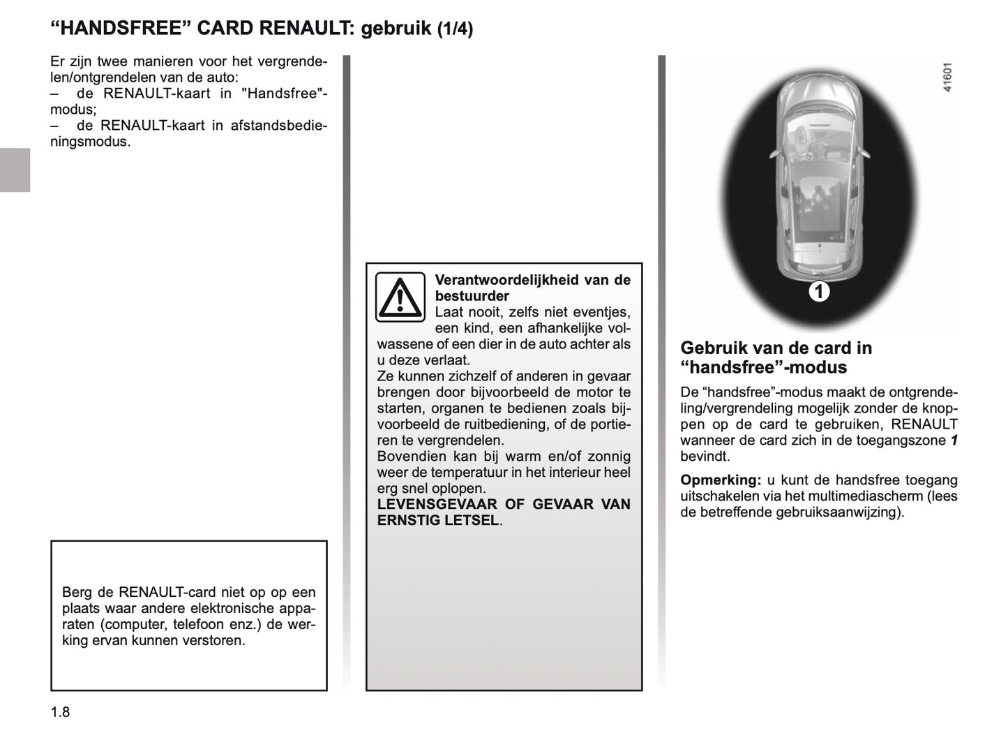 2018-2019 Renault Scenic/Grand Scenic Owner's Manual | Dutch