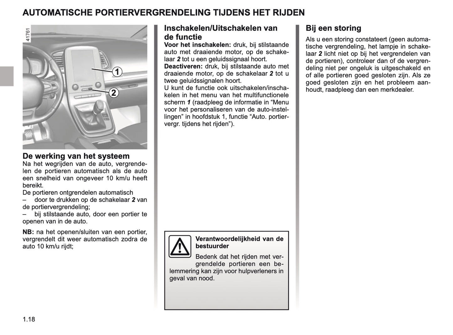 2018-2019 Renault Scenic/Grand Scenic Owner's Manual | Dutch