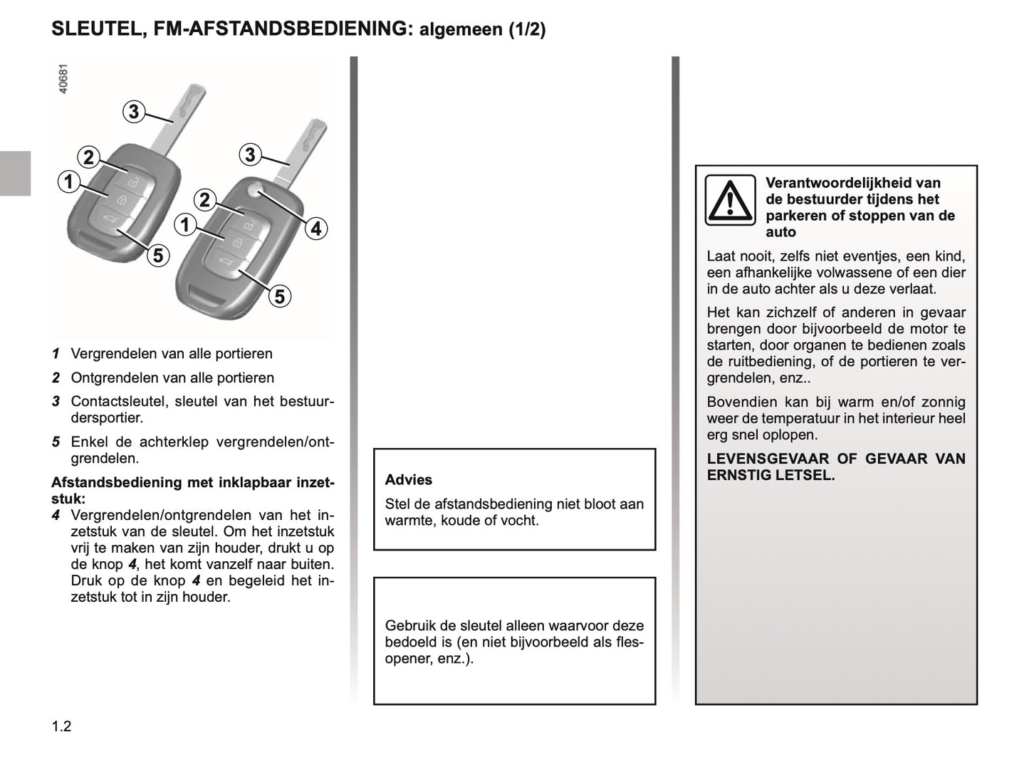 2018-2019 Renault Scenic/Grand Scenic Owner's Manual | Dutch