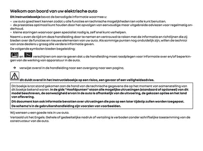 2026 Renault Twingo E-Tech Electric Owner's Manual | Dutch