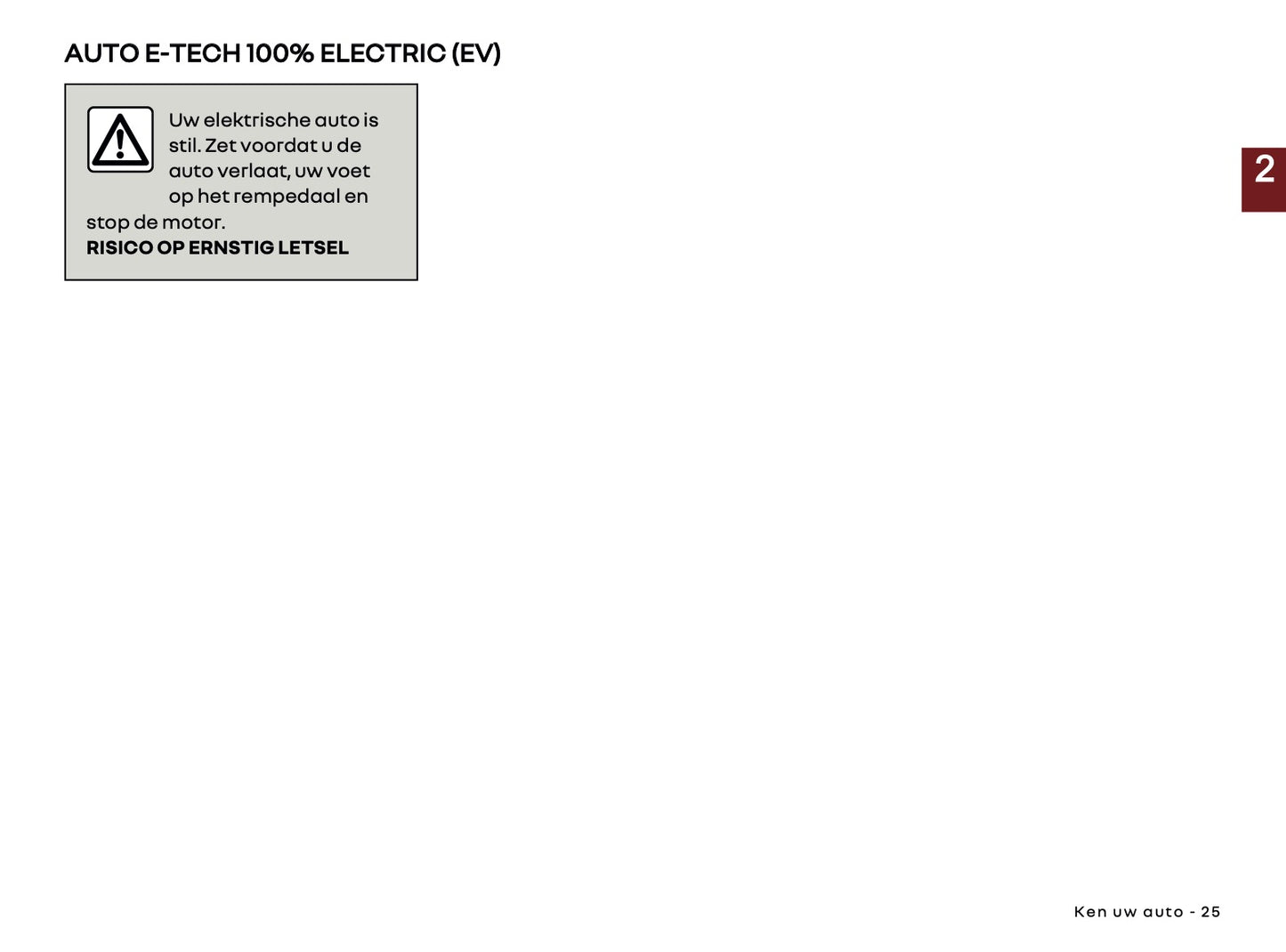 2026 Renault Twingo E-Tech Electric Owner's Manual | Dutch