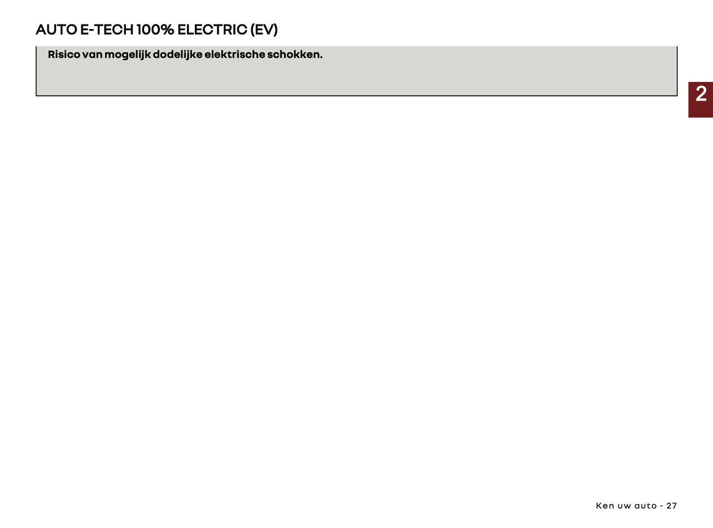 2026 Renault Twingo E-Tech Electric Owner's Manual | Dutch