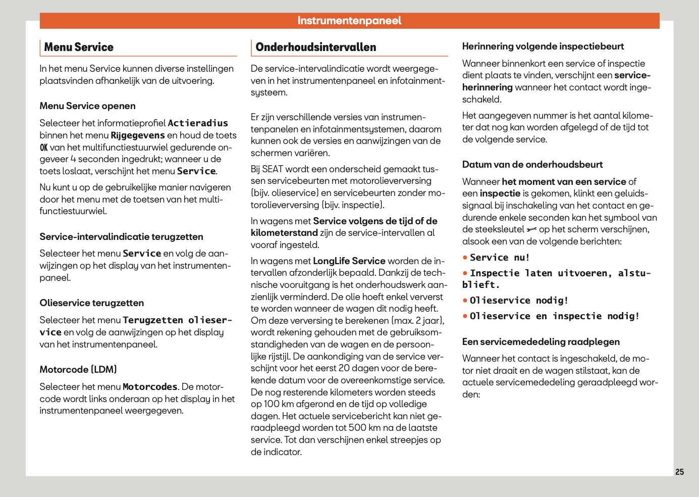 2024 Seat Arona Owner's Manual | Dutch