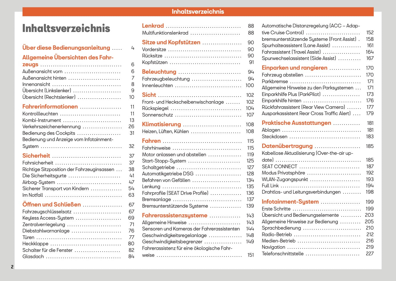 2024 Seat Ibiza Bedienungsanleitung | Deutsch