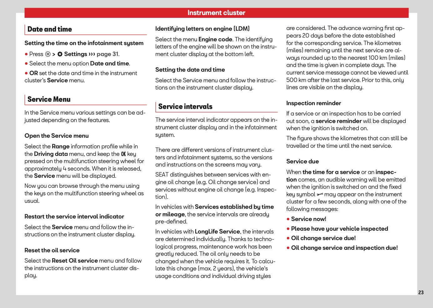 2026 Seat Ibiza Owner's Manual | English