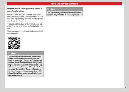 2026 Seat Ibiza Owner's Manual | English
