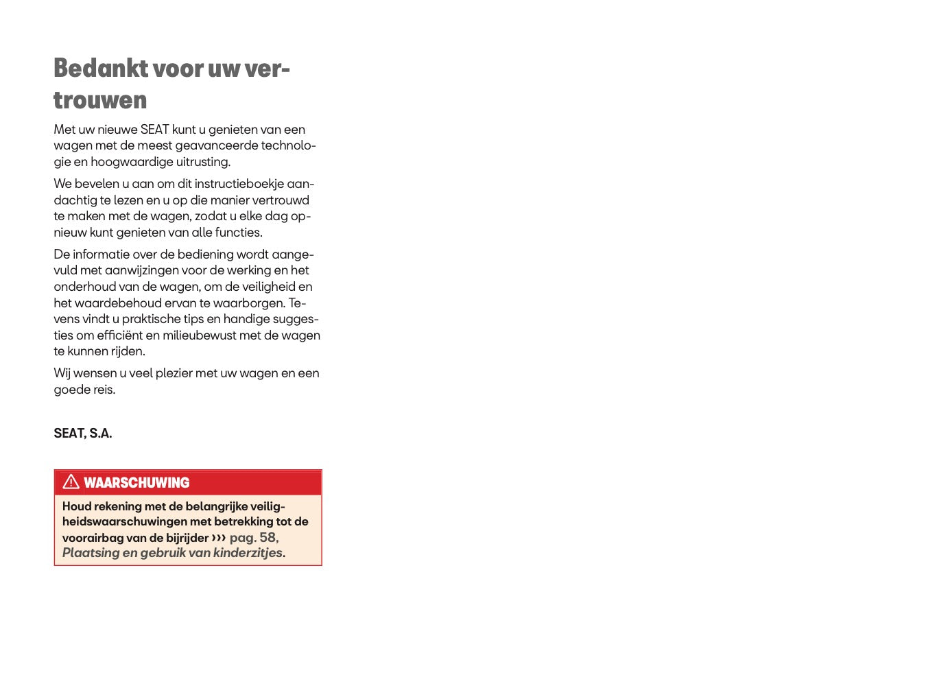 2026 Seat Ibiza Owner's Manual | Dutch