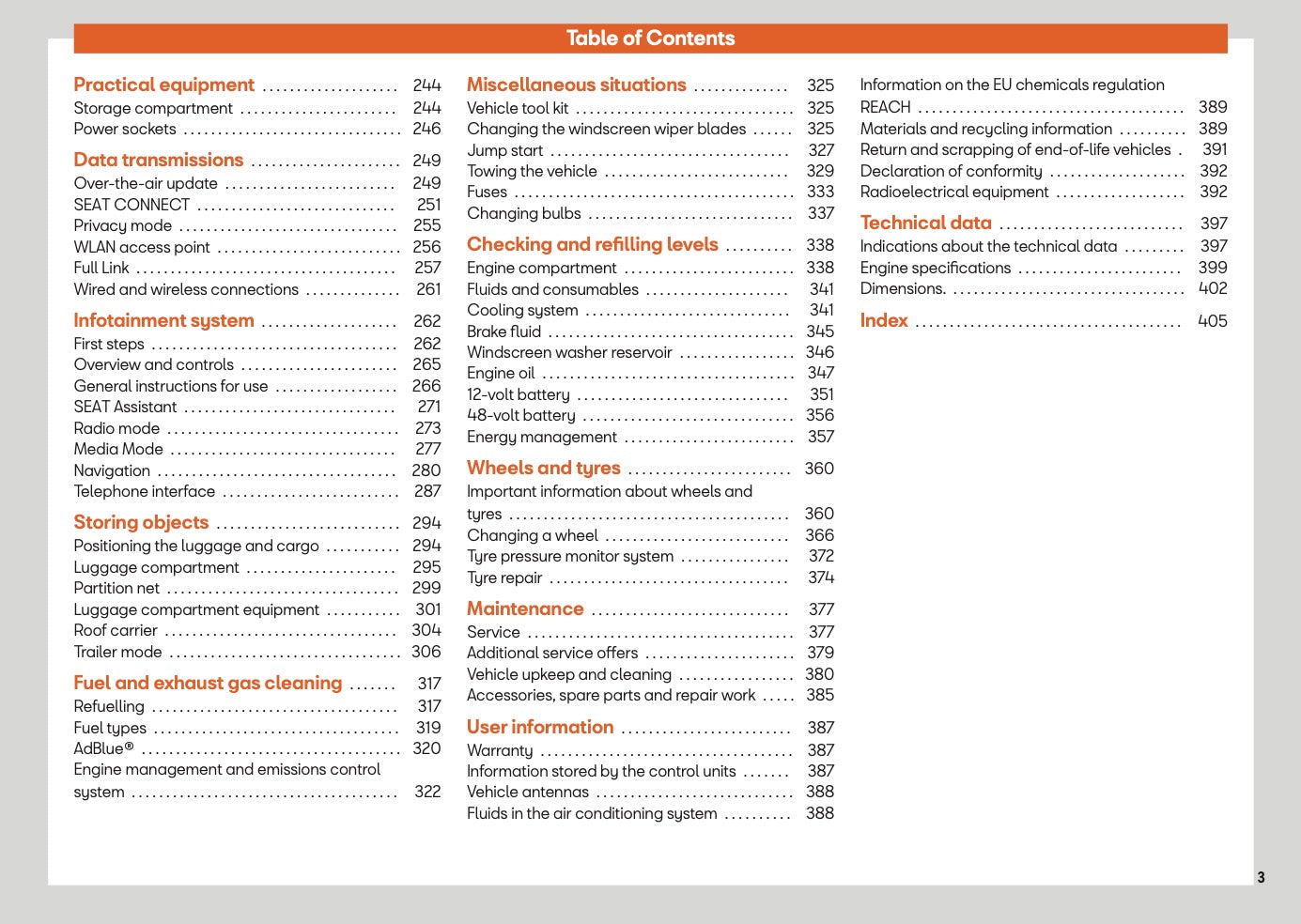 2025 Seat Leon Owner's Manual | English