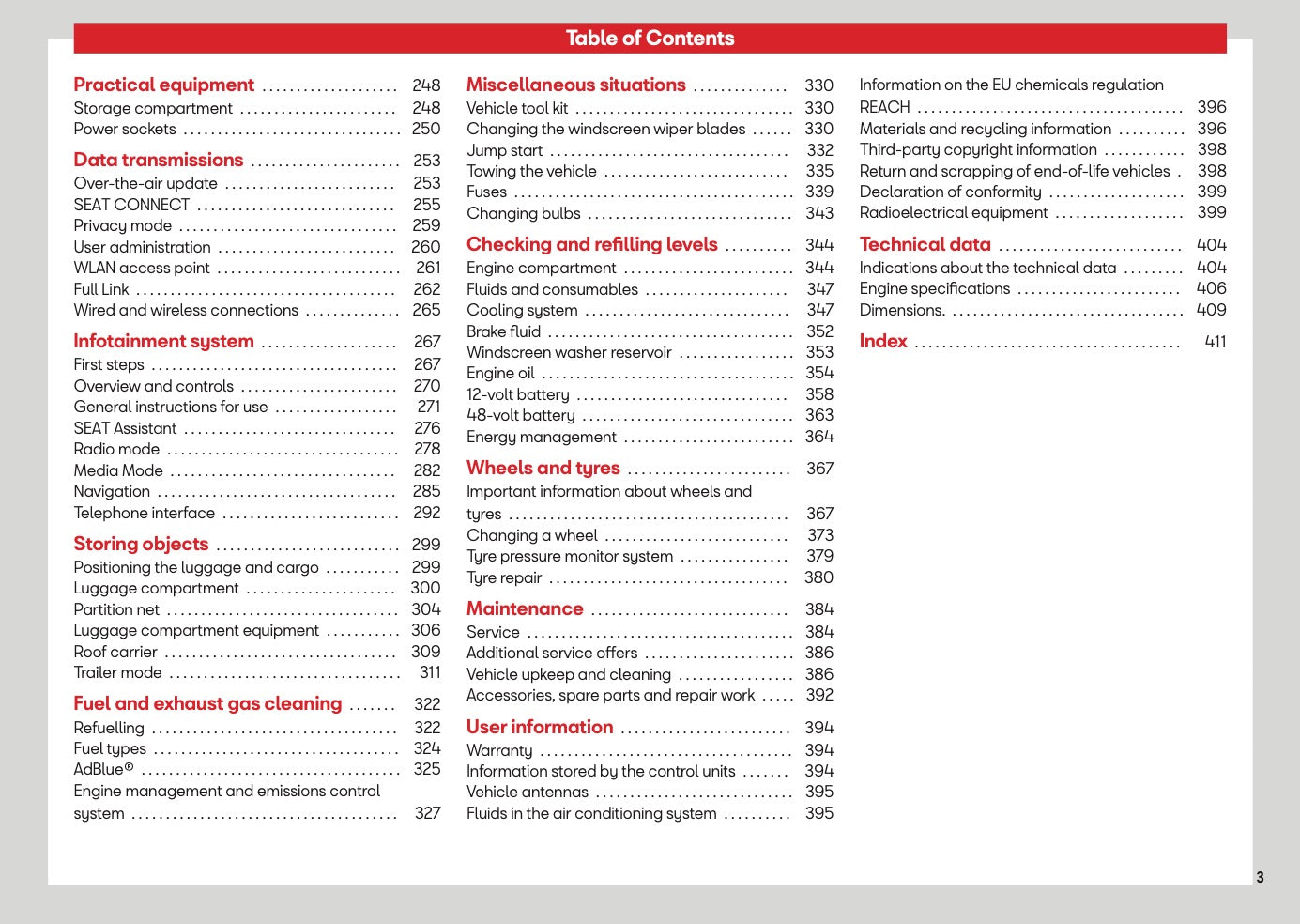 2026 Seat Leon/Leon Sportstourer Owner's Manual | English