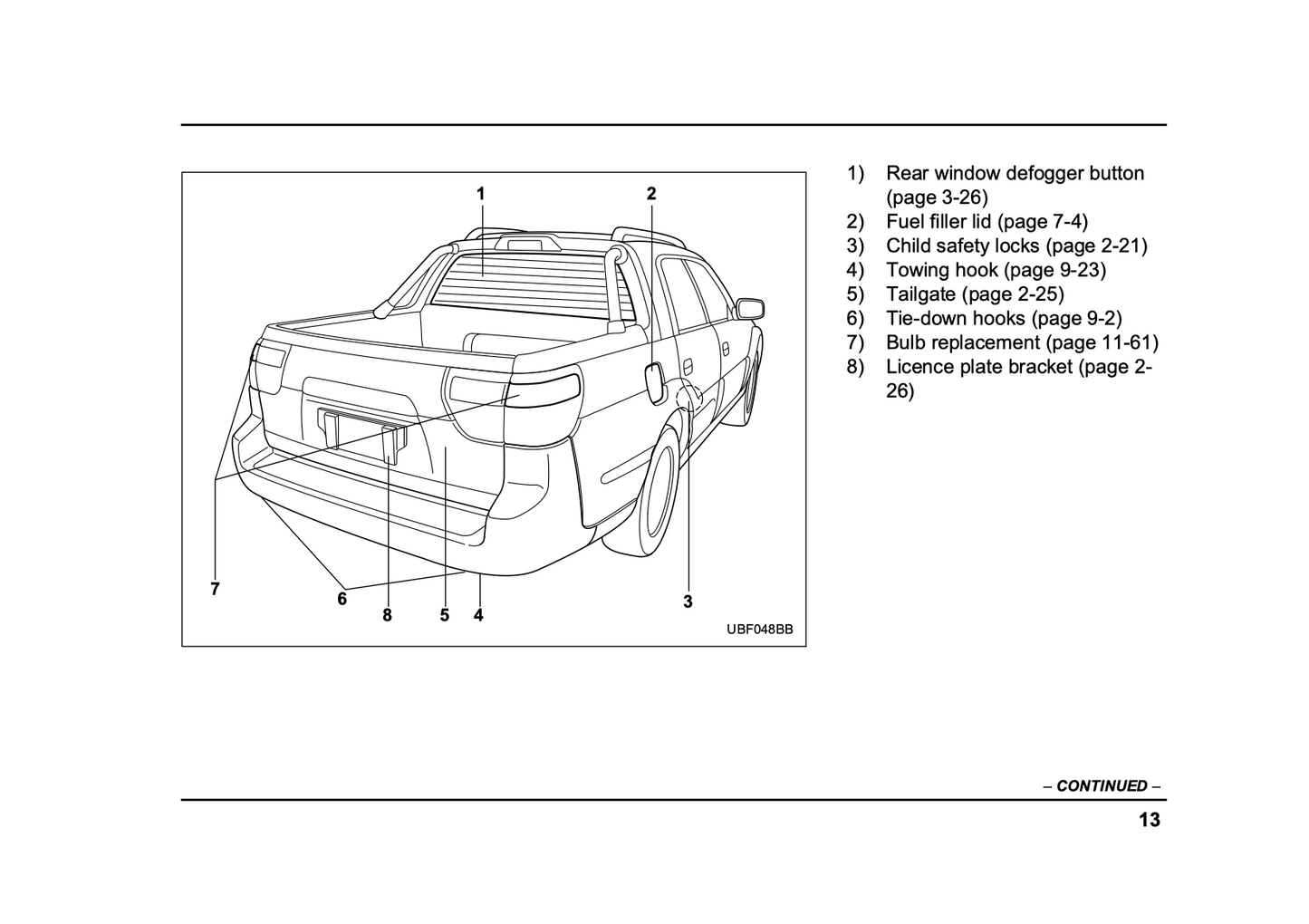 2005 Subaru Baja Owner's Manual | English