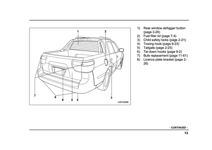 2005 Subaru Baja Owner's Manual | English