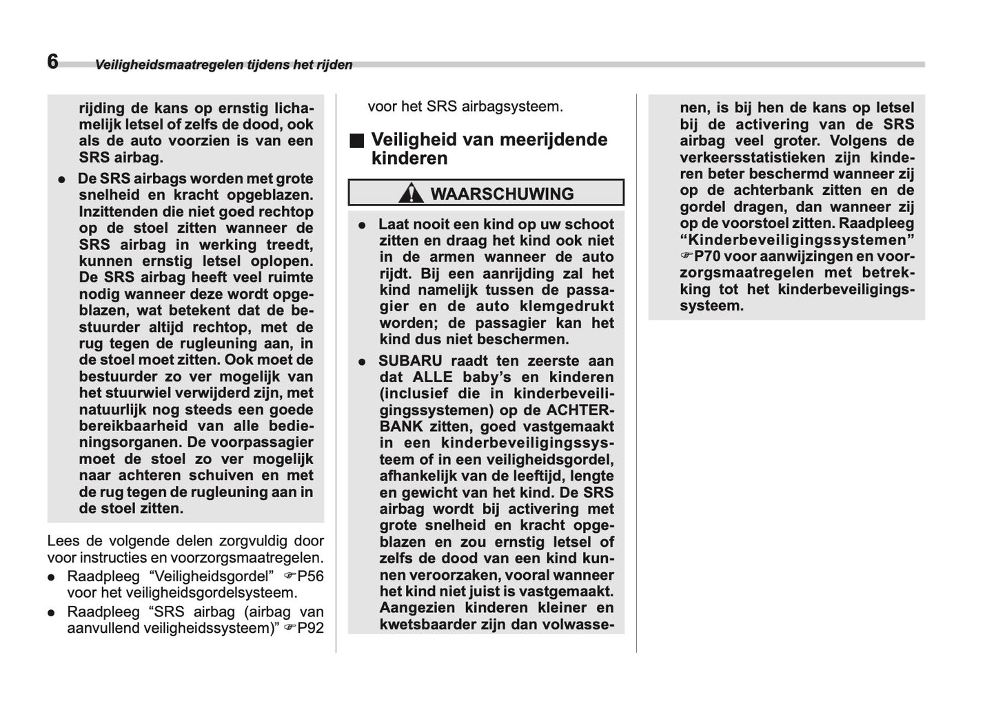 2024 Subaru Crosstrek e-BOXER Owner's Manual | Dutch