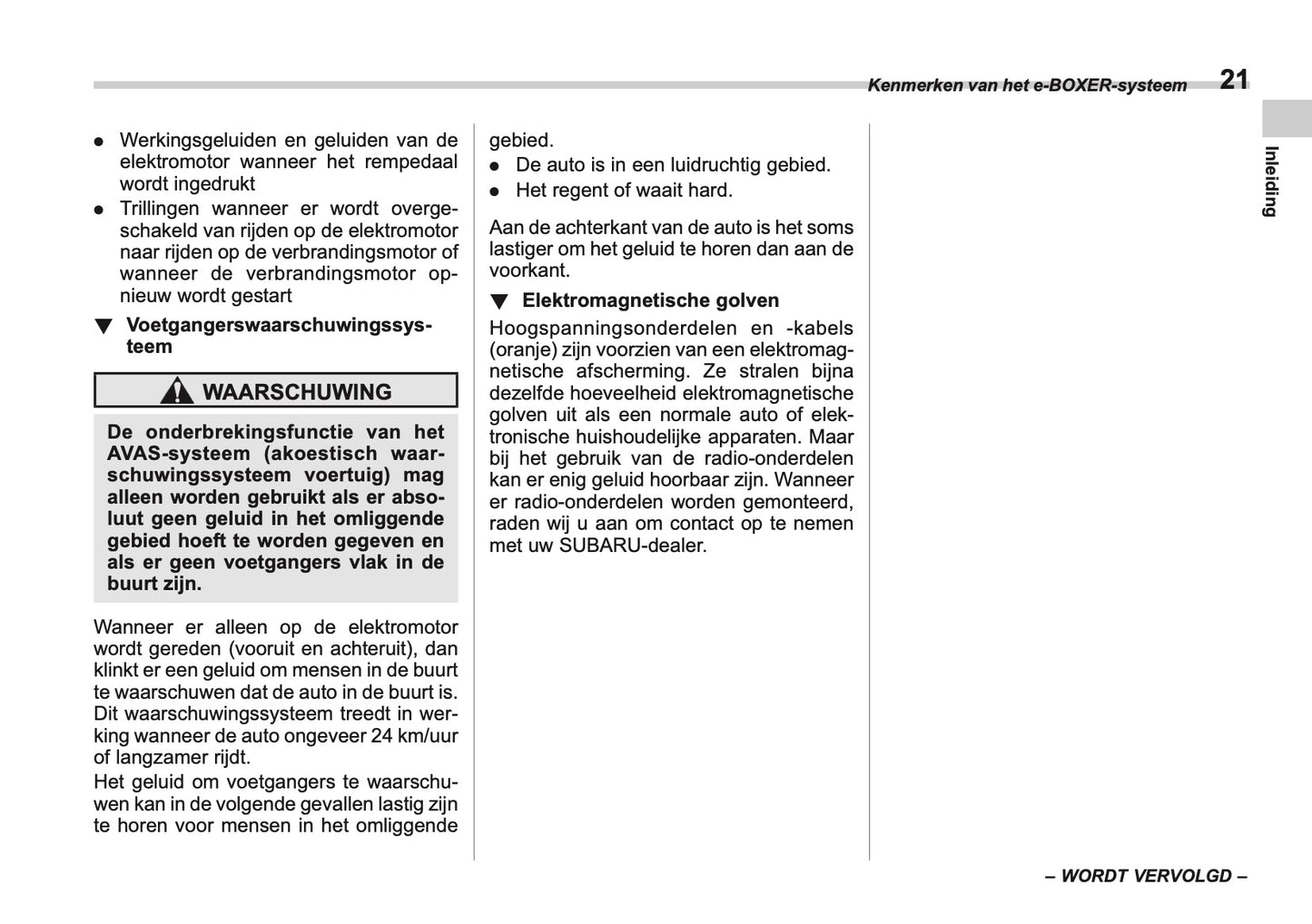 2024 Subaru Crosstrek e-BOXER Owner's Manual | Dutch