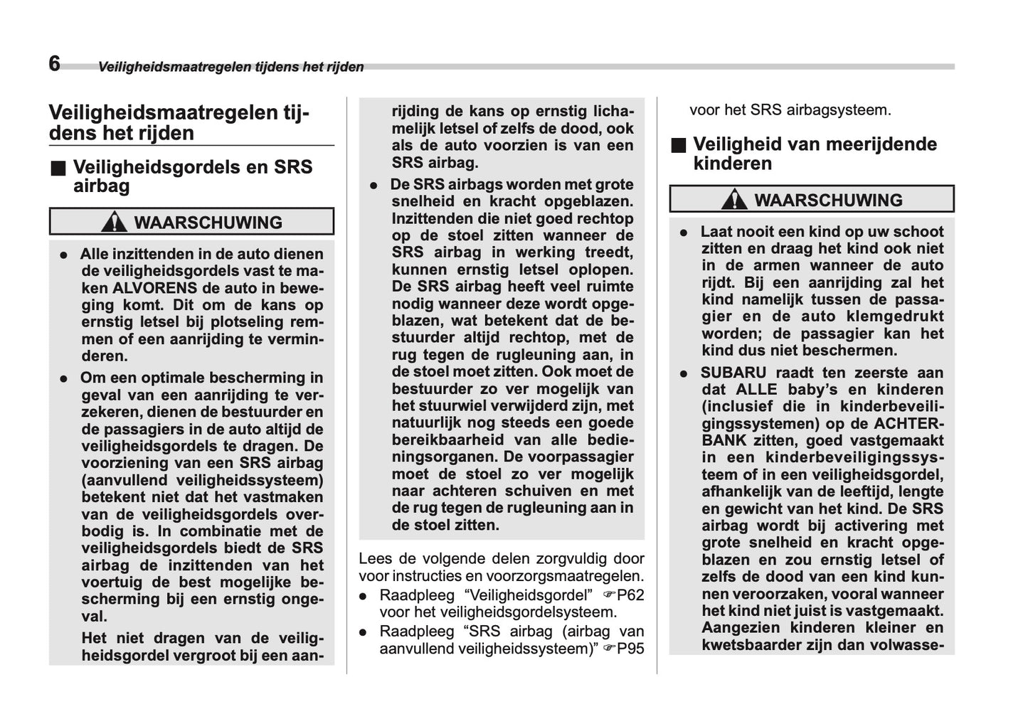 2025 Subaru Forester Owner's Manual | Dutch