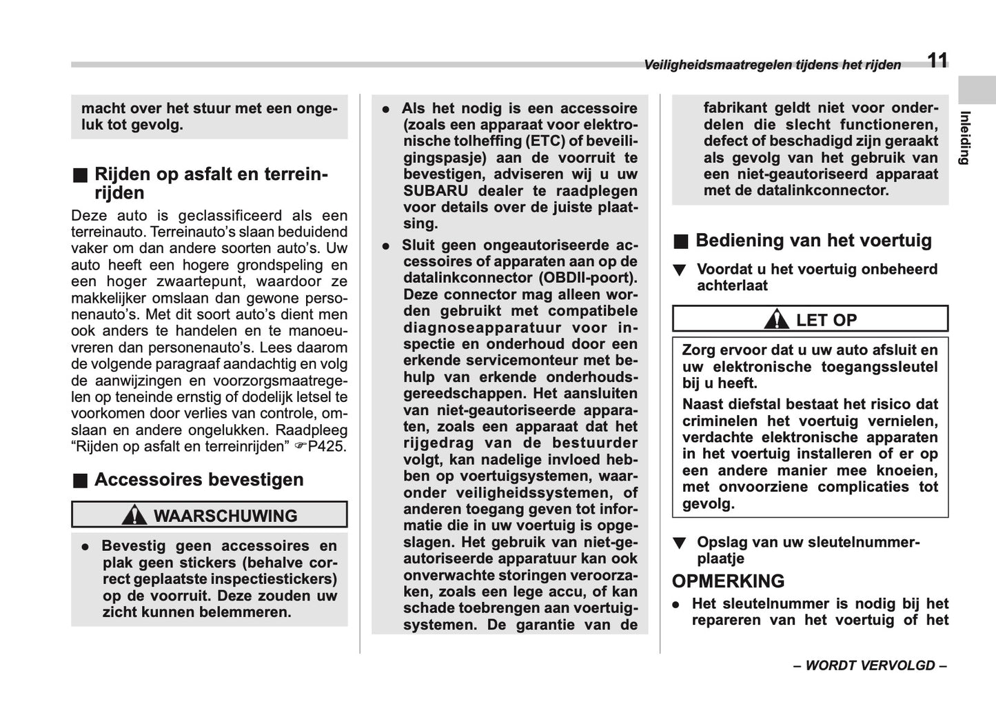 2025 Subaru Forester Owner's Manual | Dutch
