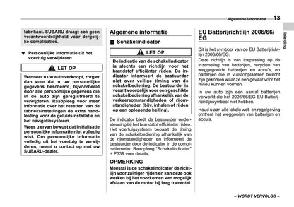 2025 Subaru Forester Owner's Manual | Dutch