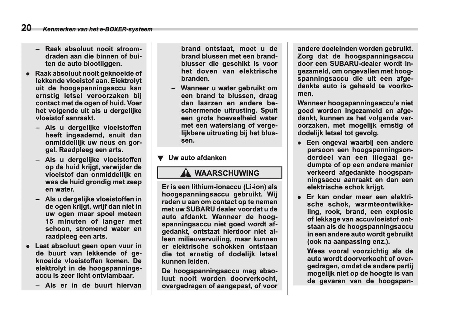 2025 Subaru Forester Owner's Manual | Dutch