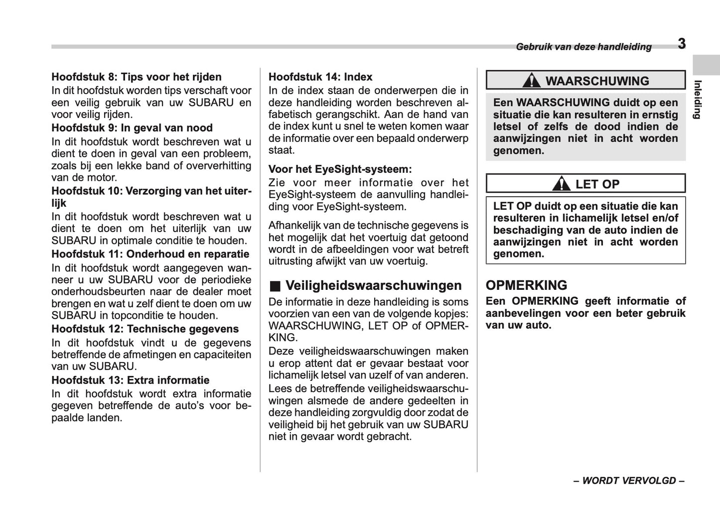 2025 Subaru Forester Owner's Manual | Dutch