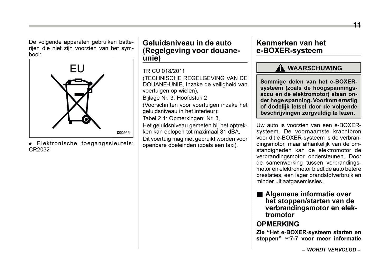 2024 Subaru XV e-BOXER Owner's Manual | Dutch