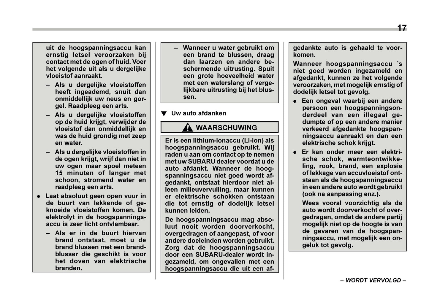 2024 Subaru XV e-BOXER Owner's Manual | Dutch
